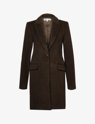 REFORMATION: Whitmore padded-shoulder regular-fit wool-blend coat