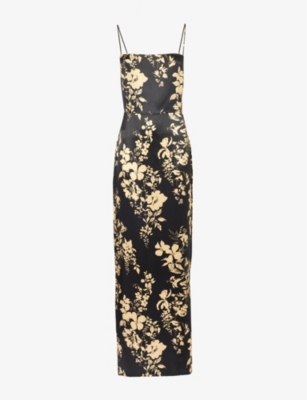 REFORMATION: Frankie floral-print slim-fit silk maxi dress