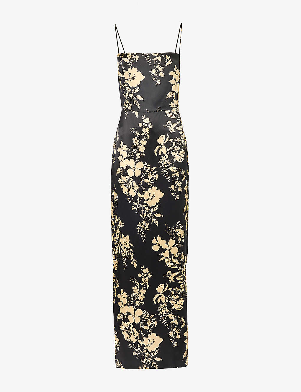 Reformation Womens Gisele Frankie Floral-print Slim-fit Silk Maxi Dress