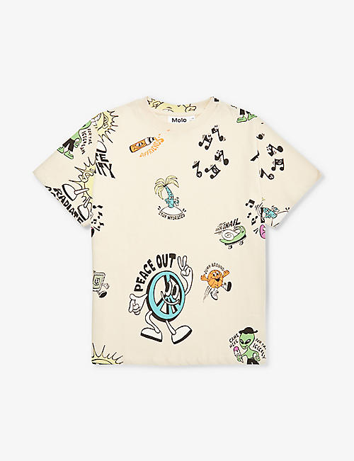 MOLO: Rodney graphic-print organic cotton-jersey T-shirt 4-12 years