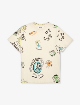 Shop Molo Boys Diffriends Kids Rodney Graphic-print Organic Cotton-jersey T-shirt 4-12 Years