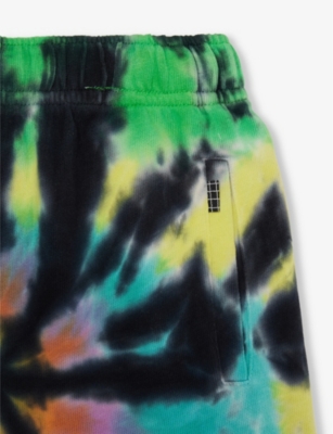 Shop Molo Boys Colourful Dye Kids Amil Tie-dye Organic Cotton-jersey Shorts 4-12 Years
