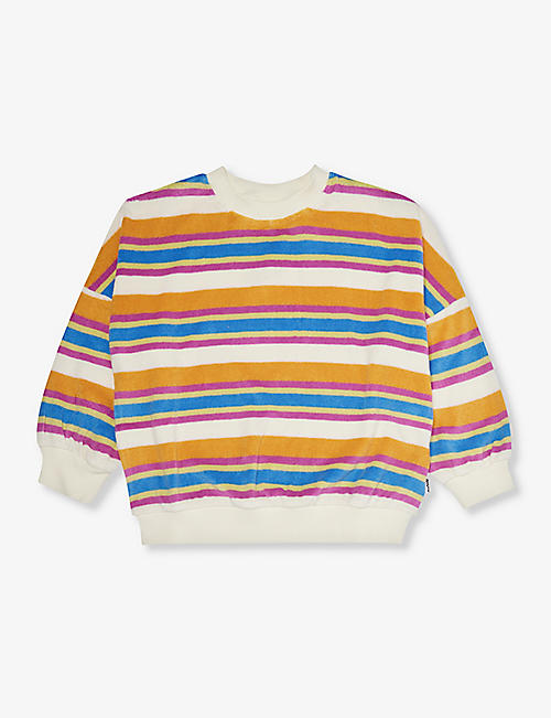 MOLO: Marika striped cotton-blend jumper 4-12 years