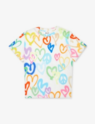MOLO: Riley heart-print organic cotton-jersey T-shirt 4-12 years