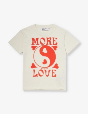 MOLO: Roxo More Love short-sleeve organic-cotton T-shirt 4-12 years