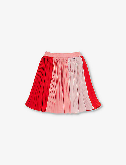 MOLO: Bess elasticated-waist pleated woven midi skirt 5-12 years