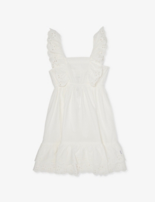 MOLO: Ceelos broderie-anglaise organic-cotton dress 3-14 years
