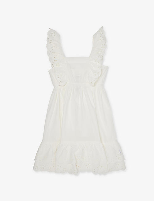 MOLO: Ceelos broderie-anglaise organic-cotton dress 3-14 years