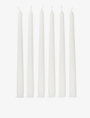 THE WHITE COMPANY: Pure unscented dinner candles set of six