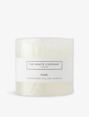 THE WHITE COMPANY: Pure unscented mini pillar candle 250g