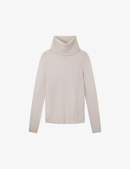 THE WHITE COMPANY: Cashmere Sparkle turtleneck cashmere-blend jumper