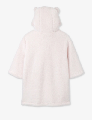 Shop The Little White Company Boys Pink Kids Bear Oversized Recycled-polyester Hoody 7-12 Years