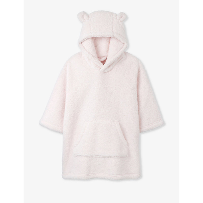 The Little White Company Boys Pink Kids Bear Oversized Recycled-polyester Hoody 7-12 Years