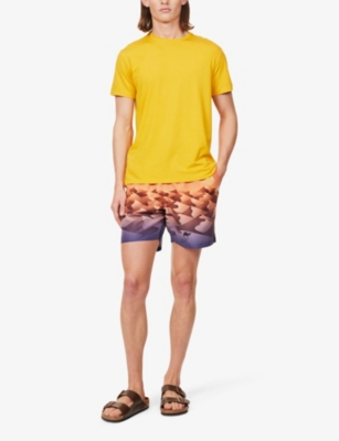 Shop Derek Rose Men's Multi-coloured O'ahu Graphic-print Swim Shorts