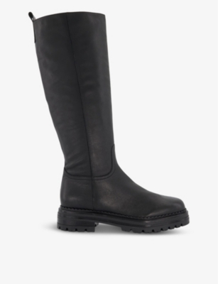 Black silhouette over the knee sock boots in monogram black - 6.5