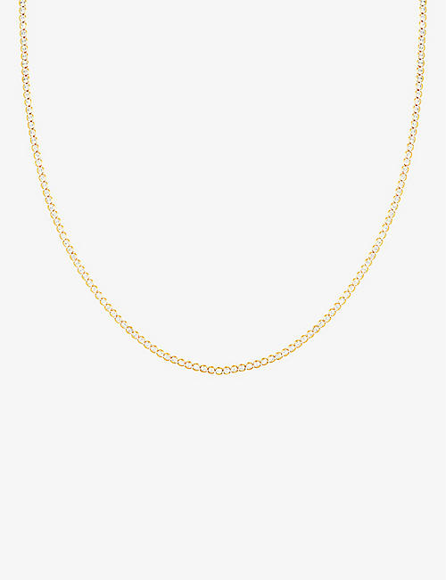 ASTRID & MIYU: Gleam 18ct gold-plated and cubic zirconia tennis necklace