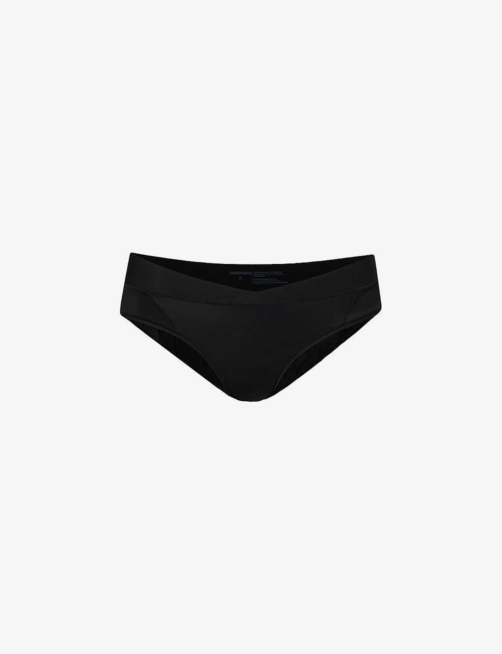 Underdays Womens Black Everyday Mid-rise Stretch-woven Briefs