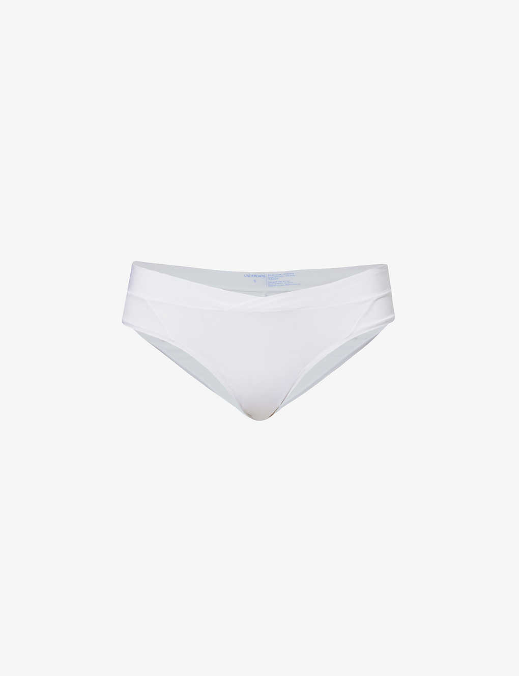 Underdays Womens White Everyday Mid-rise Stretch-woven Briefs