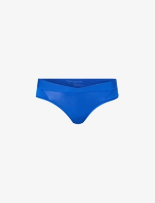 Underdays Womens Blue Everyday Mid-rise Stretch-woven Briefs