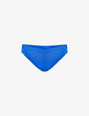 Underdays Womens Blue Everyday Mid-rise Stretch-woven Briefs