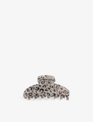 Emi Jay Womens Snow Leopard Big Effing Cellulose-acetate Hair Clip