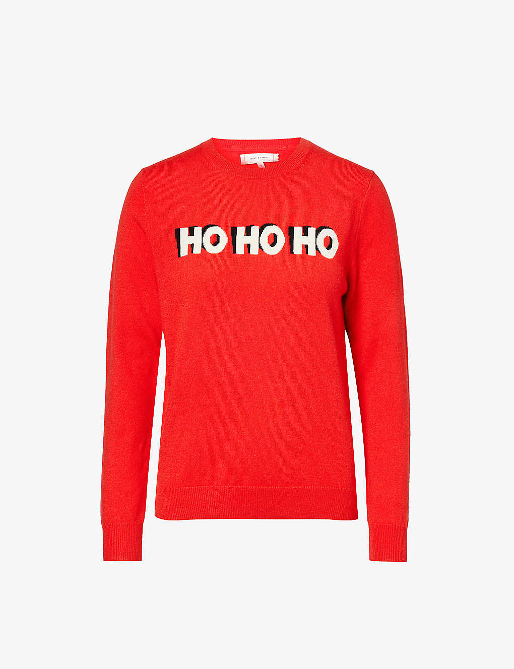 Chinti & Parker Ho Ho Ho Wool-cashmere Jumper In Red