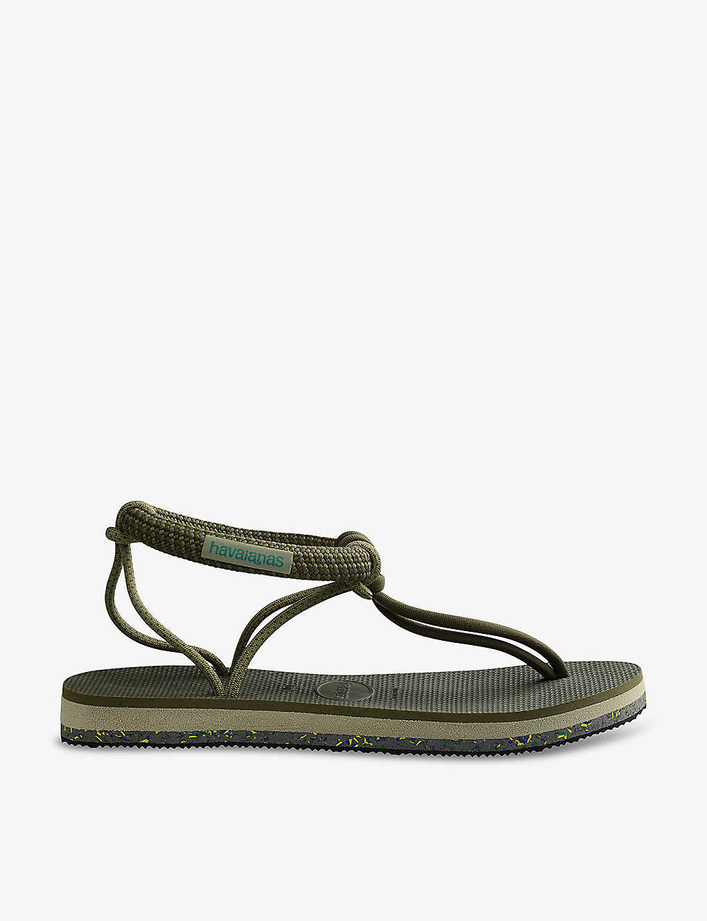 Havaianas Womens Green Cosmo Madrid T-bar Rubber Sandals