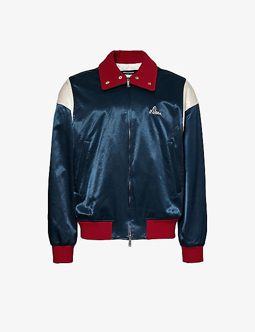 DSQUARED2: Bowling logo-embroidered cotton-blend jacket