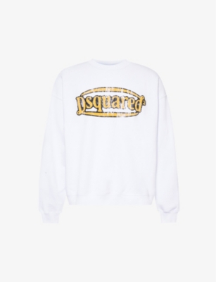 Dsquared2 Logo-print Cotton Sweatshirt In White