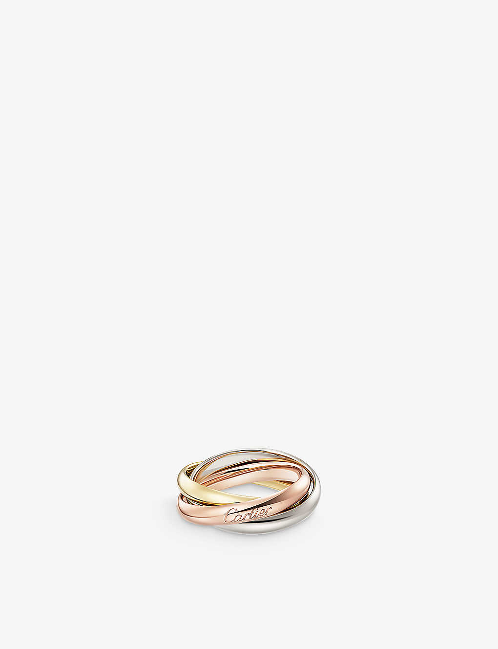 Cartier Womens Multicolour Trinity Medium 18ct White-gold, Yellow-gold And Rose-gold Ring