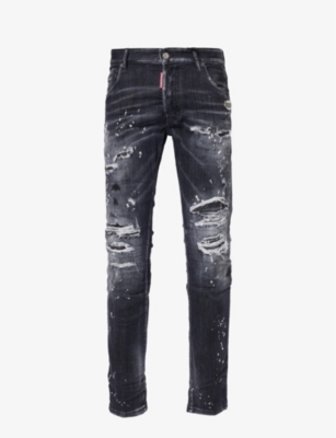 Men's Luxury Jeans - Cool Guy Black Dsquared2 Ripped Effect Jeans