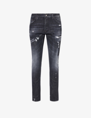DSQUARED2: Cool Guy paint slim-leg regular-fit stretch-denim jeans