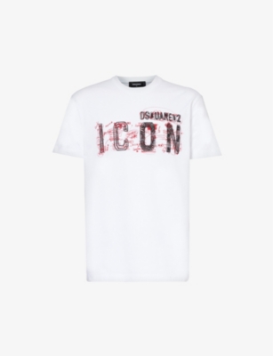 DSQUARED2: Icon logo-print regular-fit cotton-jersey T-shirt