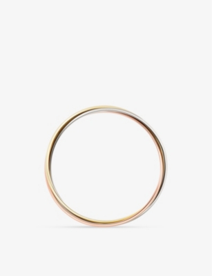 CARTIER: Trinity classic 18ct white, yellow and rose-gold bracelet