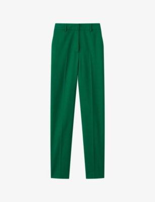 LK BENNETT: Mariner slim-leg mid-rise woven trousers