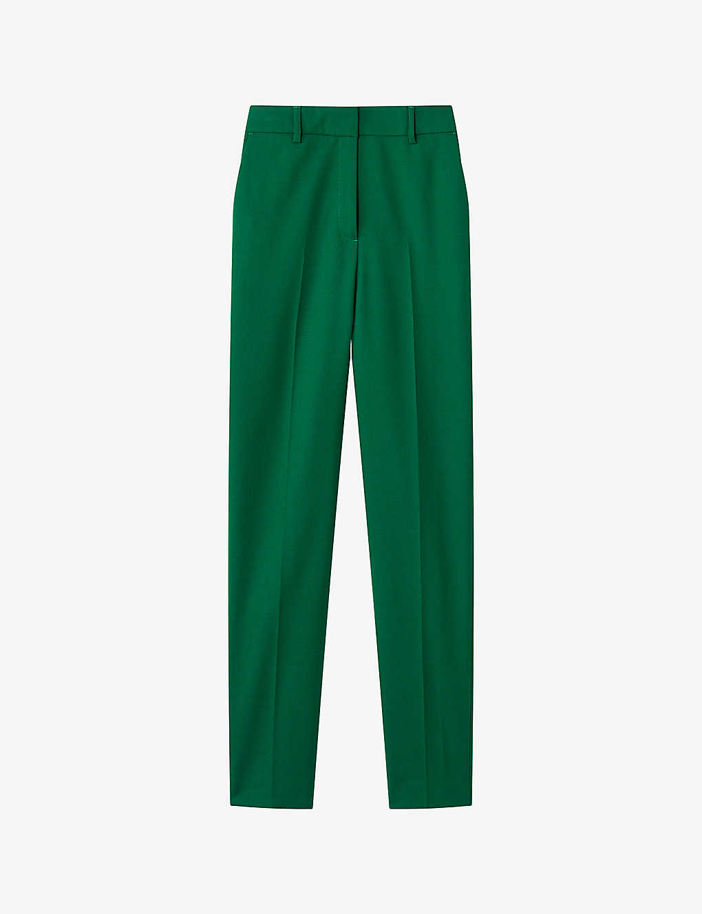Shop Lk Bennett Women's Gre-green Mariner Slim-leg Mid-rise Woven Trousers
