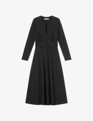 LK BENNETT - Sera cut-out stretch-woven midi dress | Selfridges.com