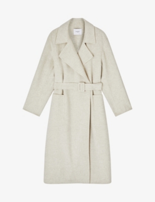 LK BENNETT: Anderson wrap-front wool-blend coat