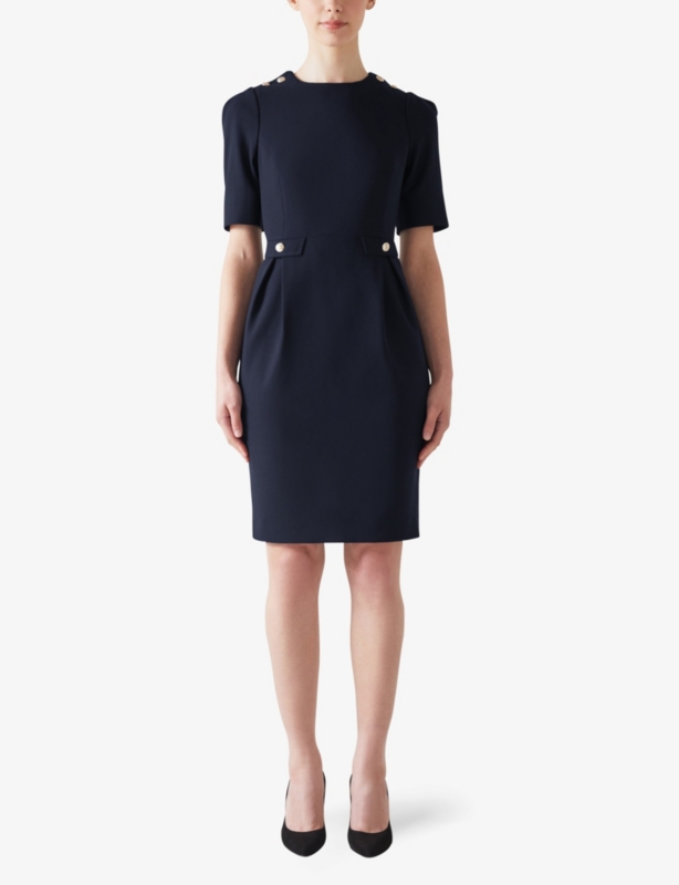 Marjorie shift crepe knee-length dress