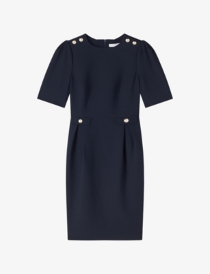 LK BENNETT: Marjorie shift crepe knee-length dress