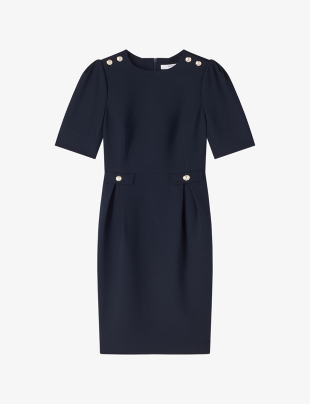 Marjorie shift crepe knee-length dress