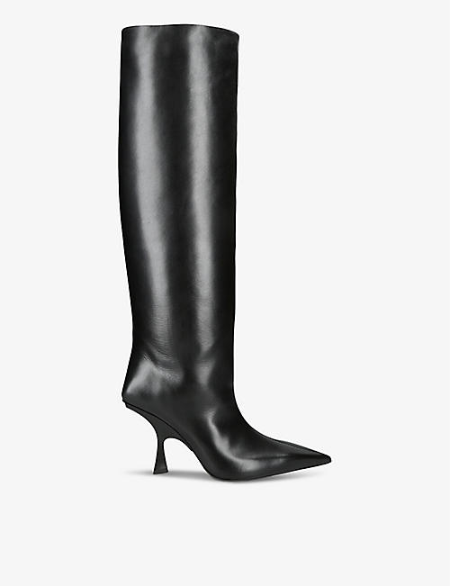 ATTICO: Ester knee-high leather heeled boots