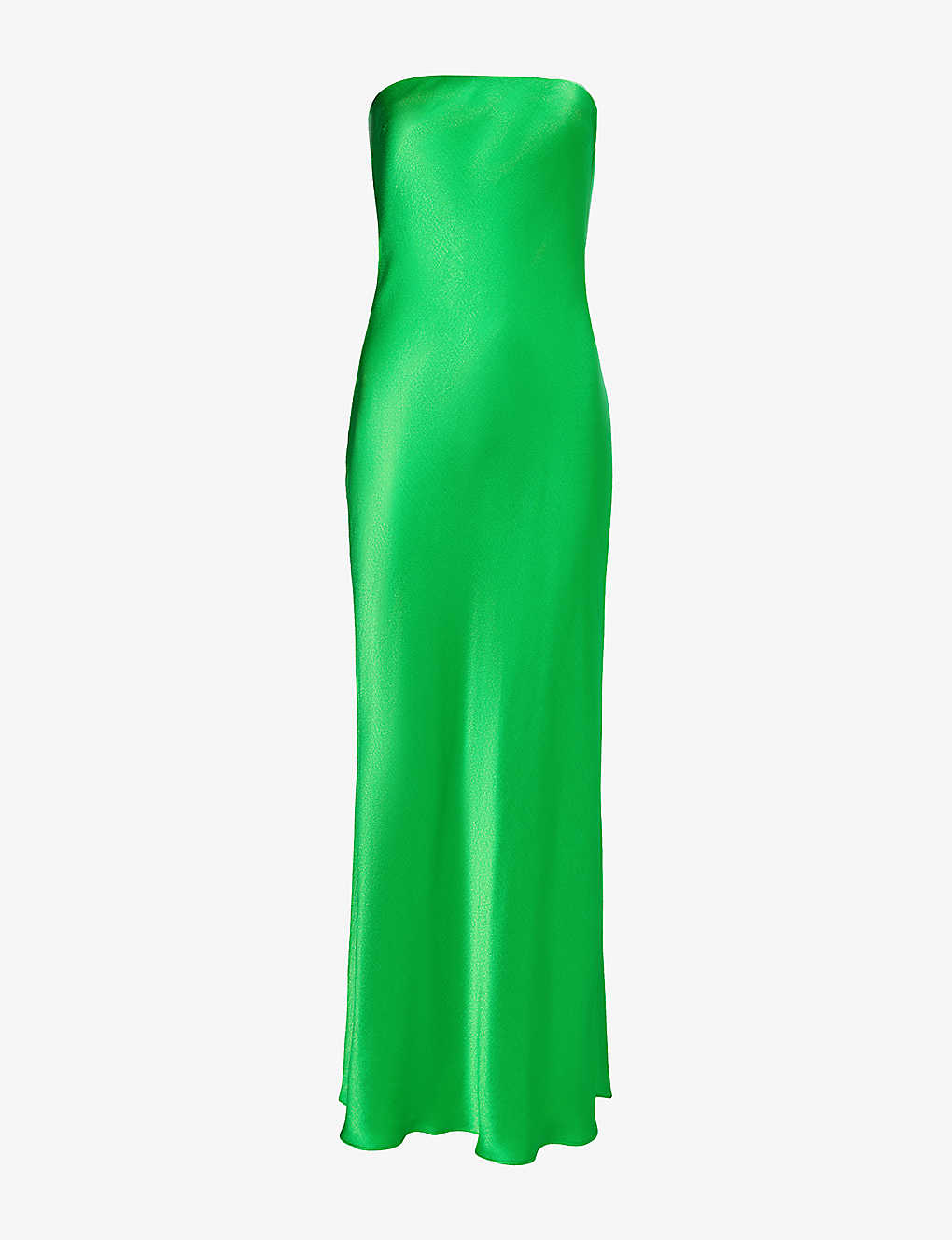 Shop Bec & Bridge Moondance Strapless Woven Maxi Dress In Emerald