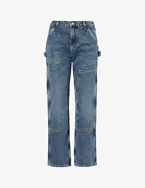 AGOLDE: Rami straight-leg mid-rise organic-denim-blend jeans
