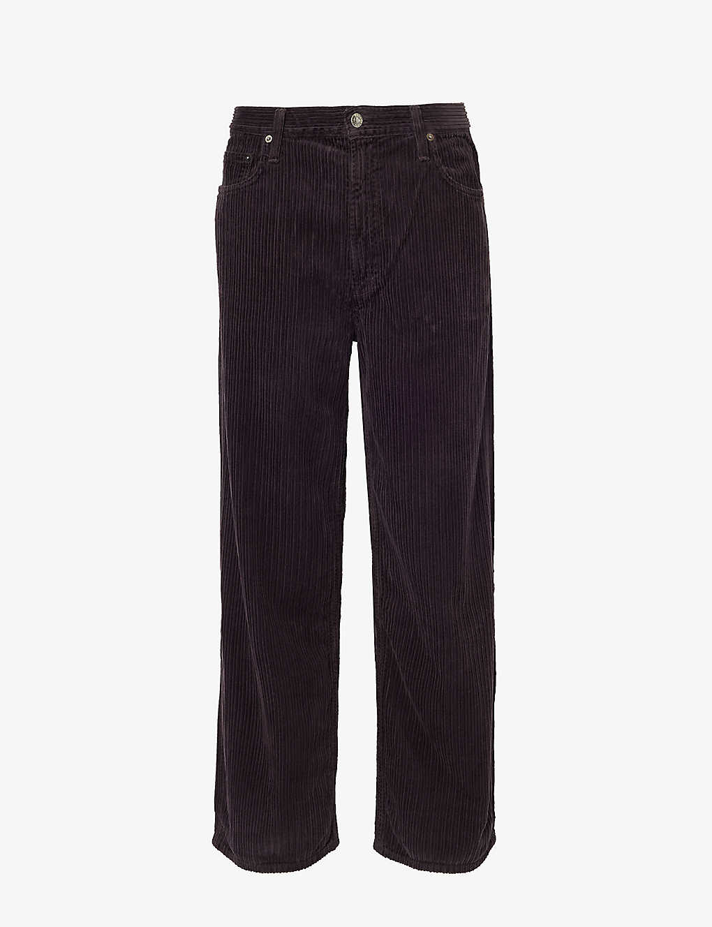 Shop Agolde Men's Wig Low Baggy Corduroy-texture Relaxed-fit Straight-leg Cotton Trousers