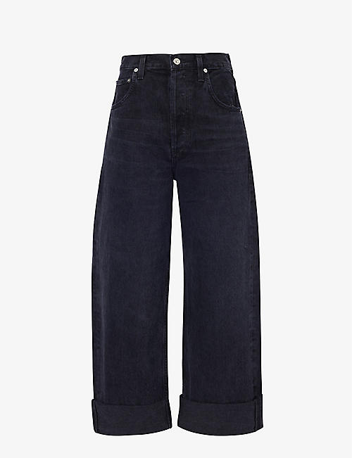 CITIZENS OF HUMANITY: Ayla wide-leg mid-rise organic-cotton jeans