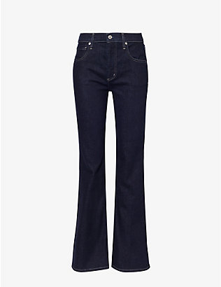 CITIZENS OF HUMANITY: "Isola flared-leg mid-rise recycled-cotton blend 32"" jeans"