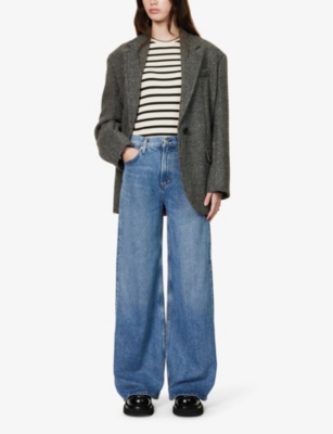 Citizens Of Humanity Ayla Wide-leg Mid-rise Organic-denim Jeans In Siesta (md Indigo)
