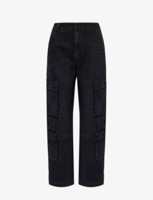 Shop Citizens Of Humanity Delena Straight-leg Mid-rise Organic Recycled Denim Jeans In Black