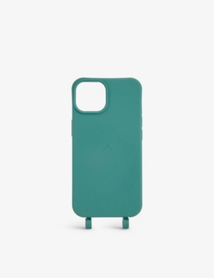Topologie Womens Teal Dolomites Logo-embossed Silicone Iphone 13 And 14 Case
